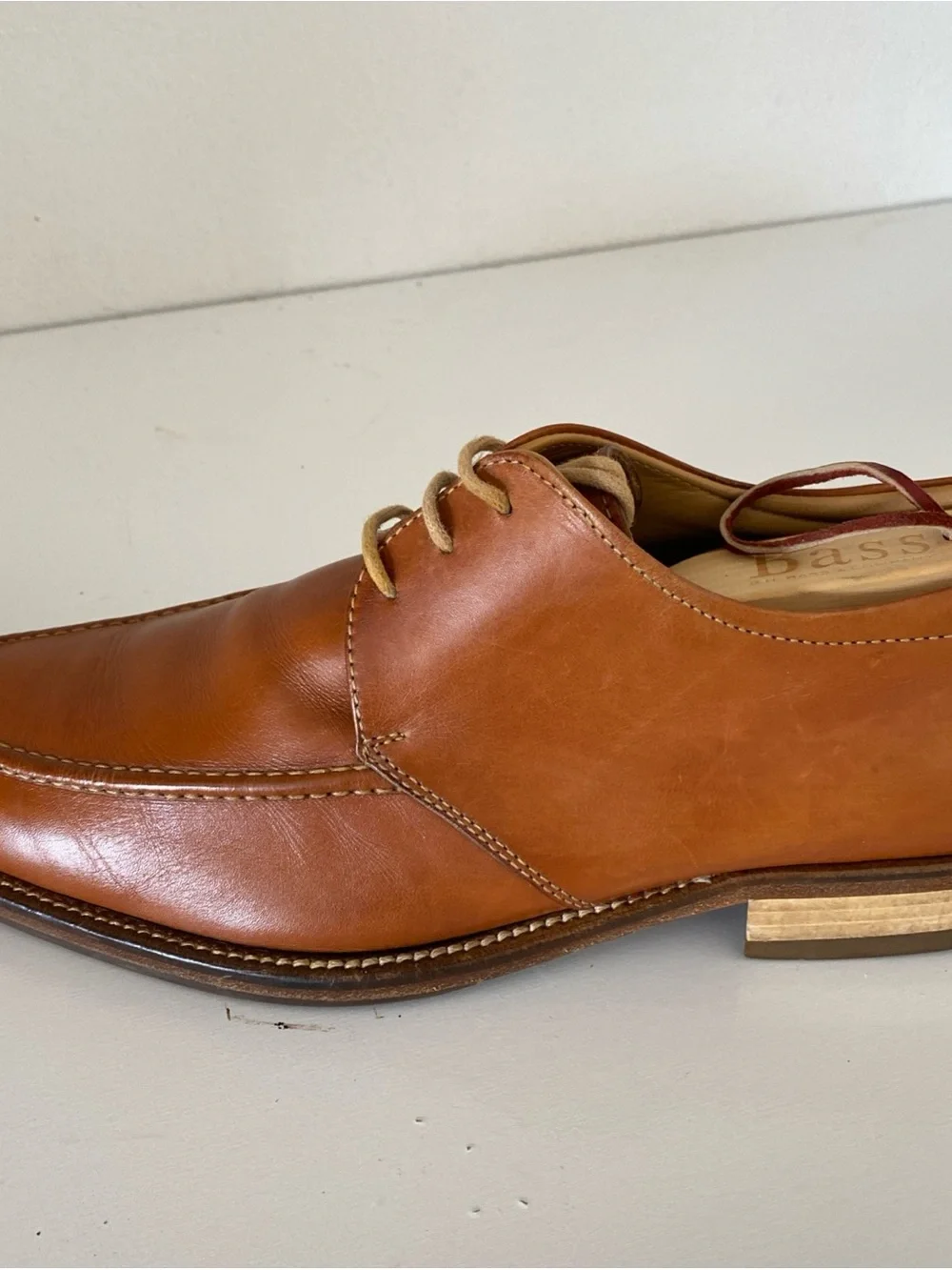 Gordon Rush 3863 Men’s 10 Cognac Brown Apron Toe Derby Made Italy Goodyear Welt